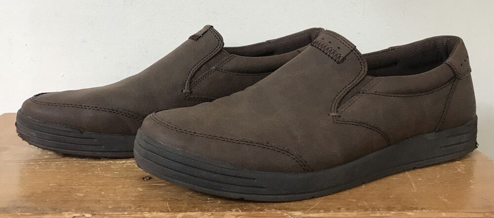 Nunn Bush Kore City Walk Moc Toe Brown Nubuck Leather Slip On Loafers Shoes 11